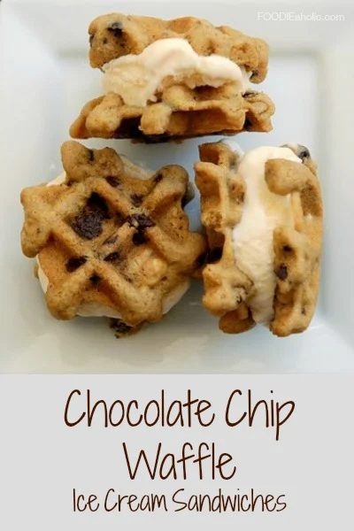 Chocolate Chip Waffle Ice Cream Sandwiches