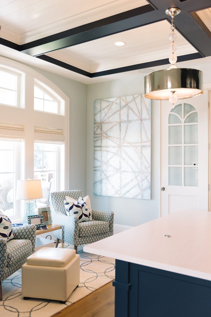 Tips for choosing a whole home paint color | Wall color is Cool Breeze by Benjamin Moore. | More paint colors and tips at Bekob.com