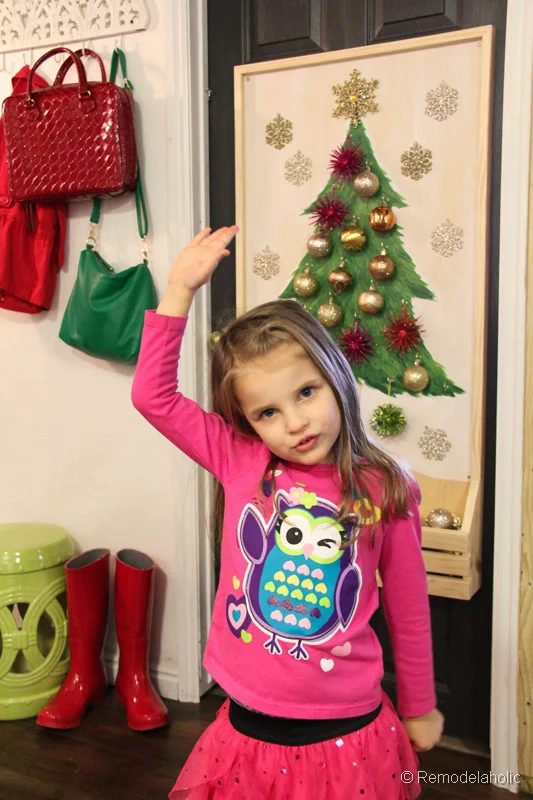 Chrsitmas Tree advent calendar with hooks-27