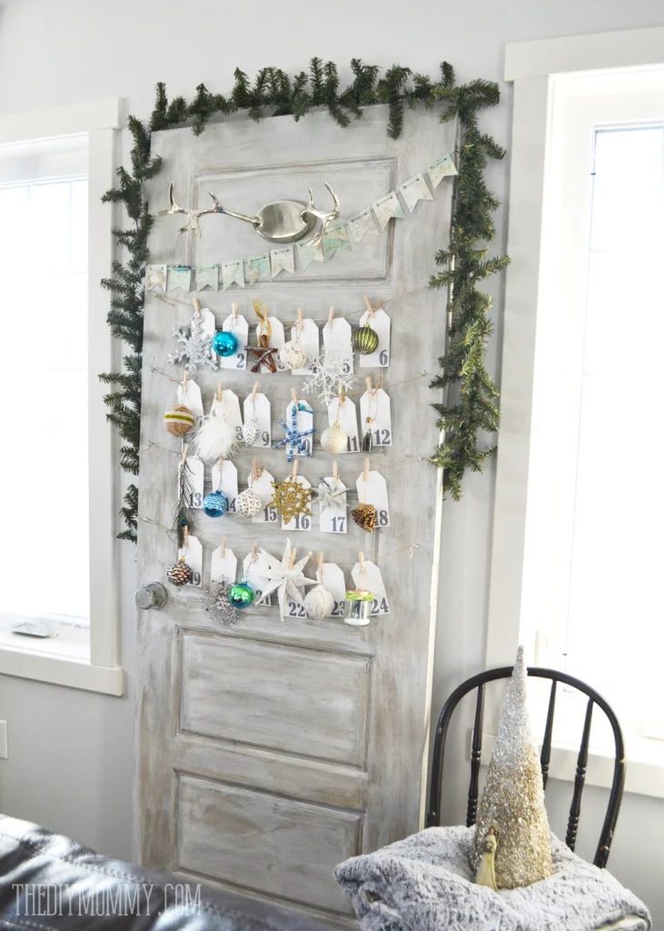 Handmade Ornament A Day Christmas Advent Calendar Made From An Old Door 11 731x1024