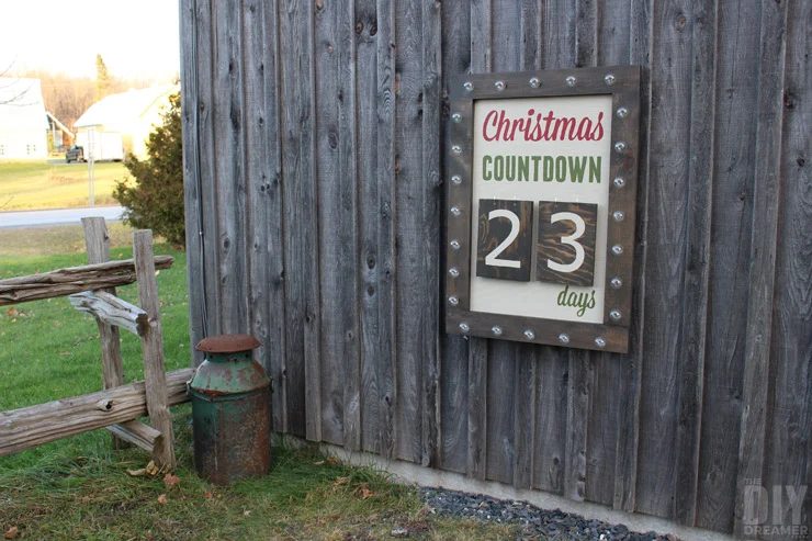 Outdoor Marquee Christmas Countdown, The Handmade Dreamer