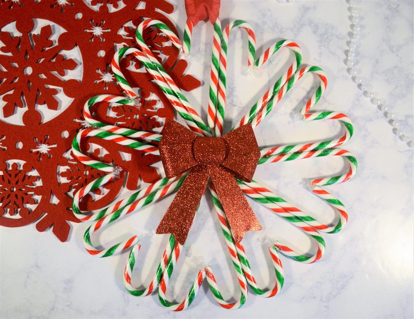 $5 Candy Cane Wreath for straightforward Festive Christmas Decor