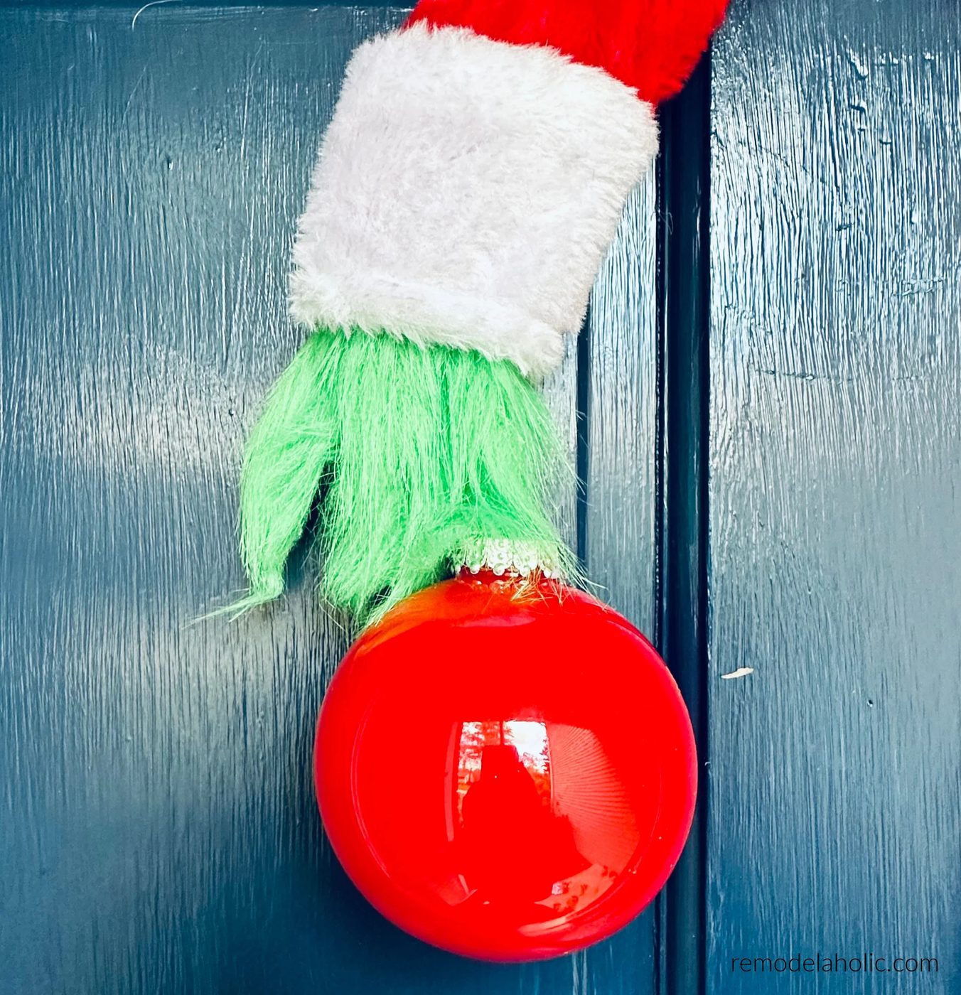 Make a Grinch Wreath Handmade with Dollar Store Materials