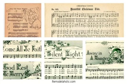 Vintage Christmas Sheet Music to Print