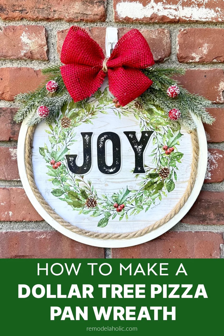 How To Make A Dollar Tree Pizza Pan Wreath For Christmas Decor Bekob