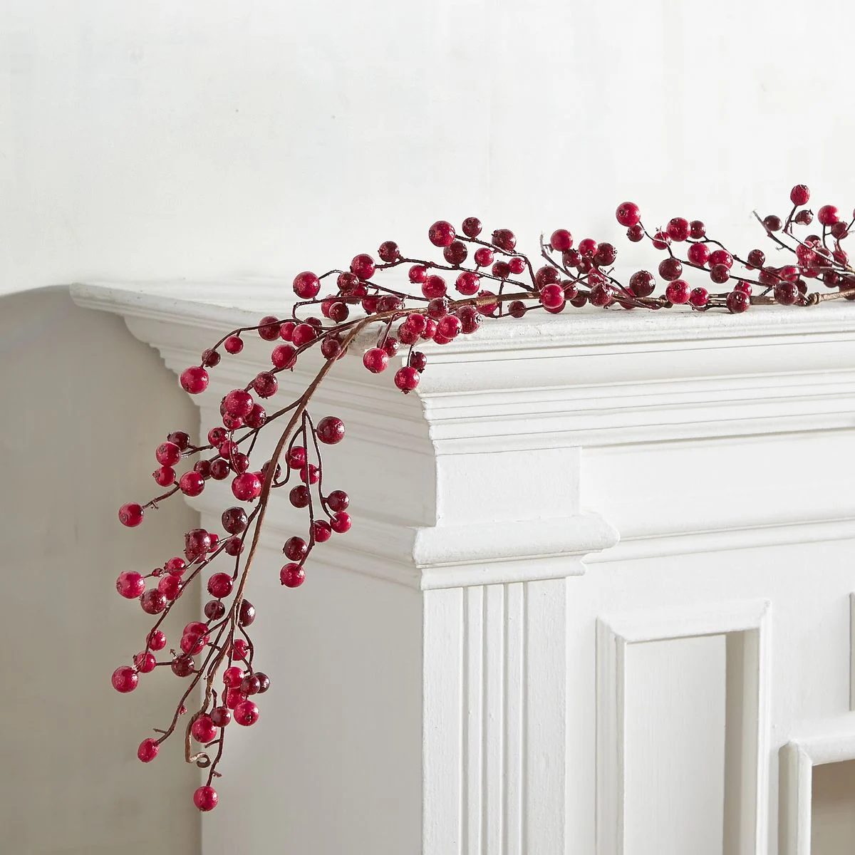 Red Glitter Berry 6' Garland