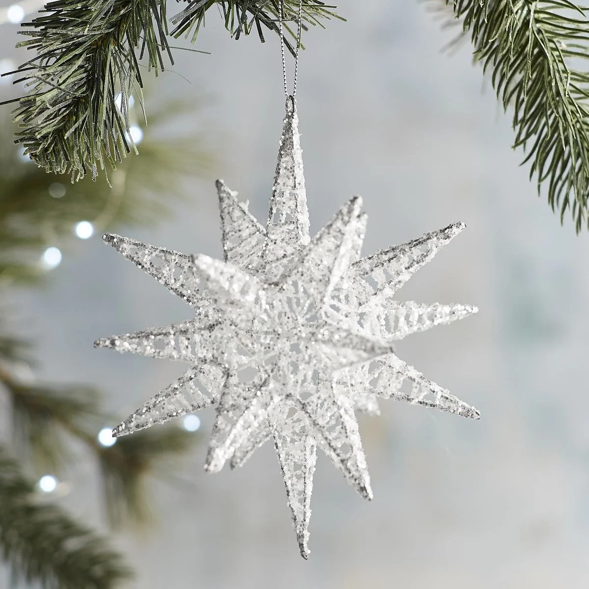Silver Multi Point Star Ornament