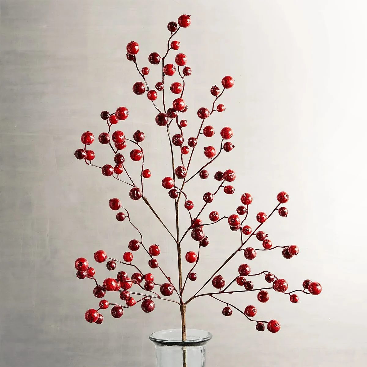 Red Glitter Berry Spray
