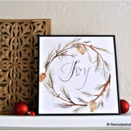 Printable Seasonal Watercolor Art Set For straightforward Holiday Decorating