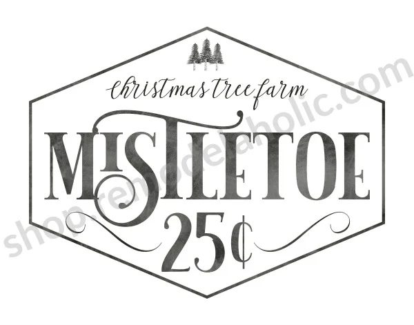 Christmas Printable, Mistletoe Christmas Tree Farm Sign #Bekob