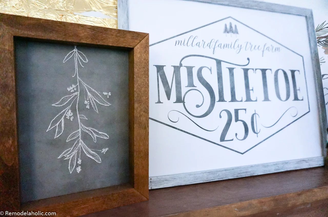 Christmas Ready-to-print Set: Christmas Tree Farm and Mistletoe Art Prints