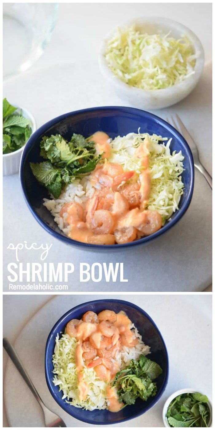 Looking For A Yummy And straightforward Recipe Try This Spicy Shrimp Bowl Via Bekob.com