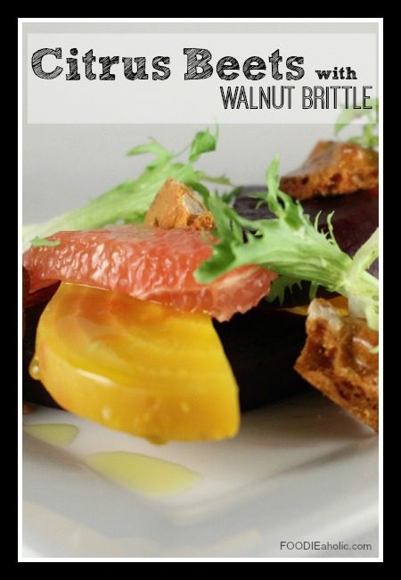 Citrus Beets with Walnut Brittle | FOODIEaholic.com #recipe #cooking #salad #appetizer #beets #citrus #walnut #holiday #Passover