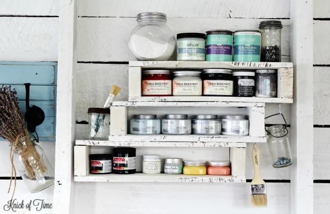 Handmade Pallet Shelf 16 clever organization pallet hacks featured on Bekob.com