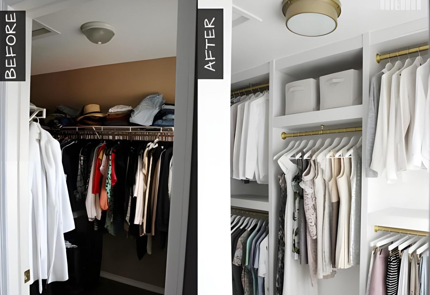 Handmade Custom Walk In Closet Before And After Pink Little Notebook Featured On Bekob 114425