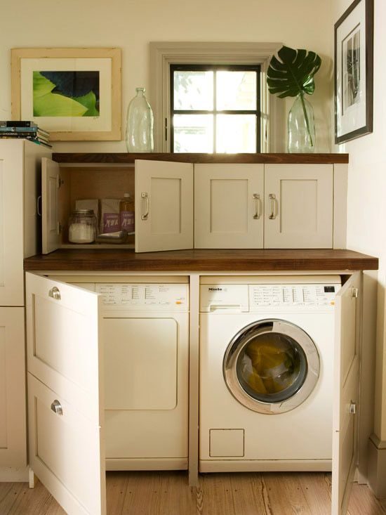 hidden machines great storage laundry room featured on Remodelahoilc.com