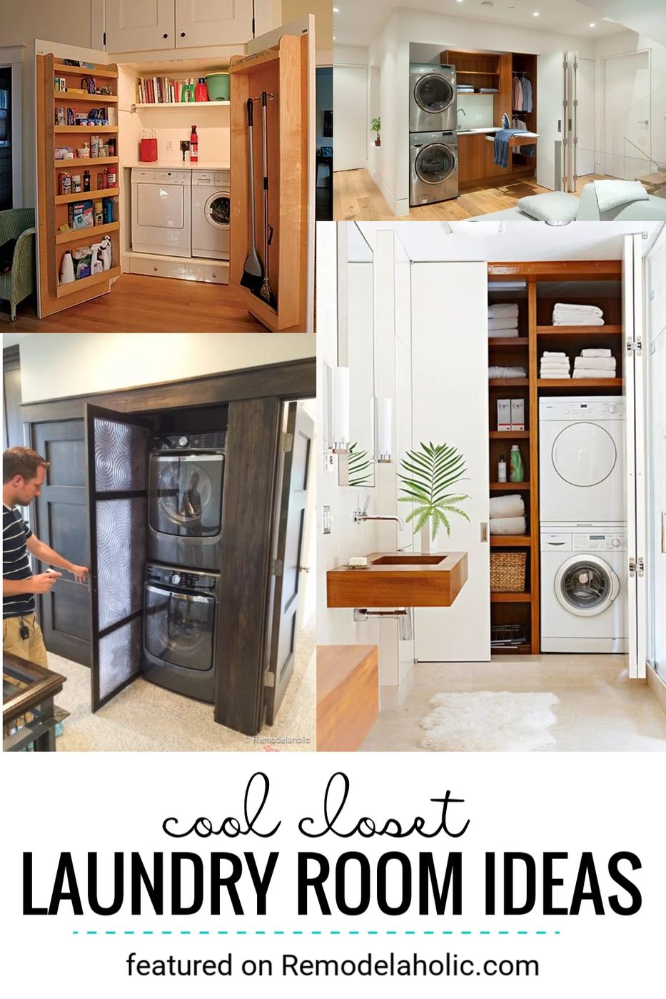 Closet Laundry Rooms And Built In Laundry Room options Featured On Bekob.com