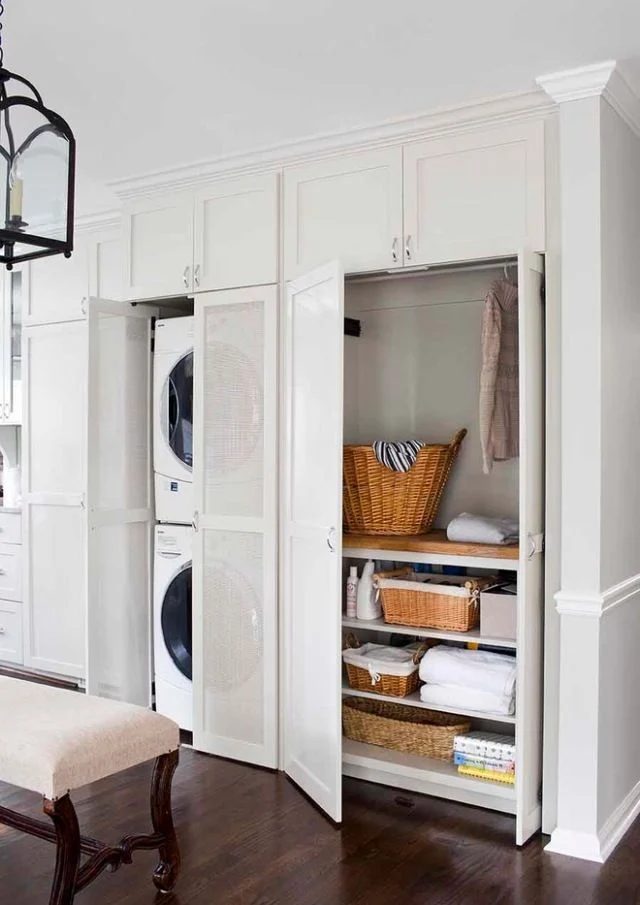 Hidden laundry room in plain sight featured on Bekob.com