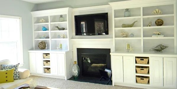 Beach Coastal Family Room Makeover