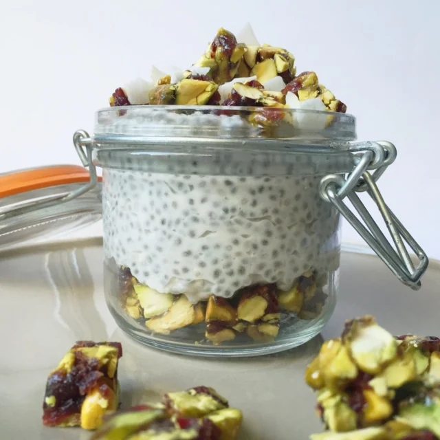 Coconut and Pistachio Chia Pudding