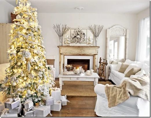 Country Living, silver and gold living room
