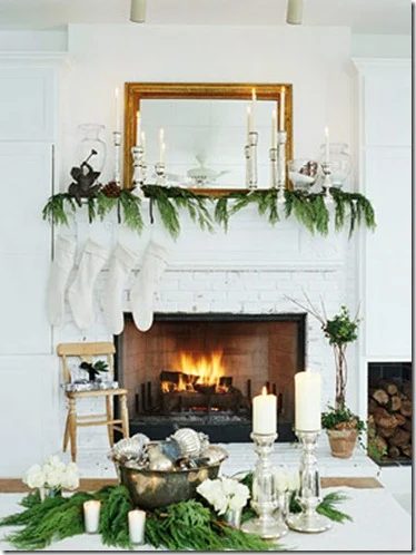 small space style white mantel