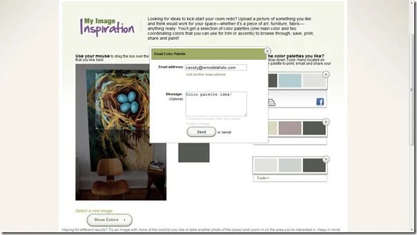 color palette email copy