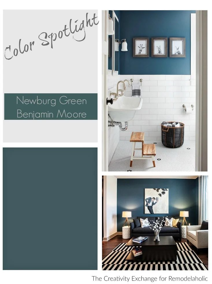 Newburg Green From Benjamin Moore. vivid Accent Color.