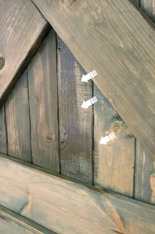 Color Washing Paint Technique Wood Grain Still Shows Barn Door
