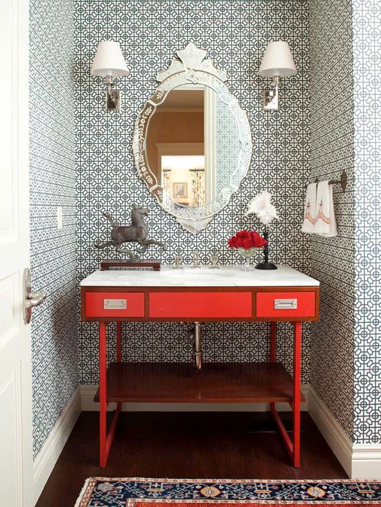 25 Inspiring and Colorful Bathroom Vanities via @tipsholic #bathroom #vanity #colorful #colors #homedecor
