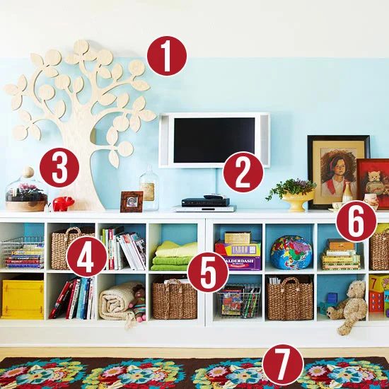 Get This Look - Colorful Cubbies for an Organized Family - 7 tips from Bekob