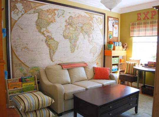 colorful organized family room, Centsational Girl