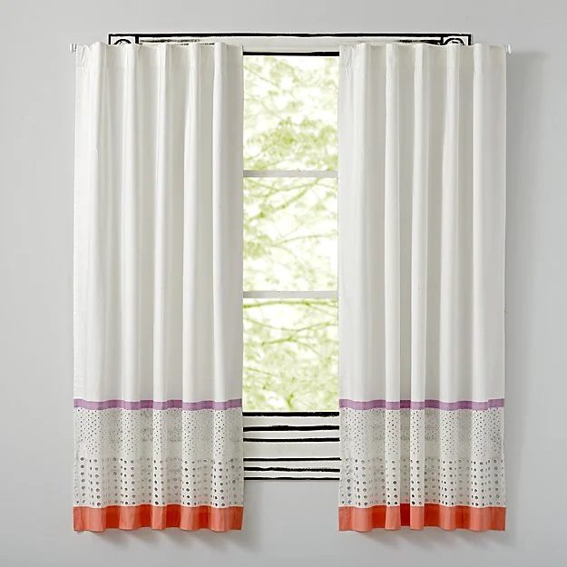 Girls Playroom Striped Curtains