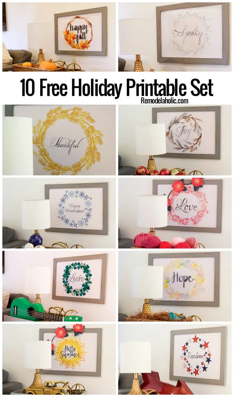 10 Free Holiday Printables Set From @Bekob 768x1306