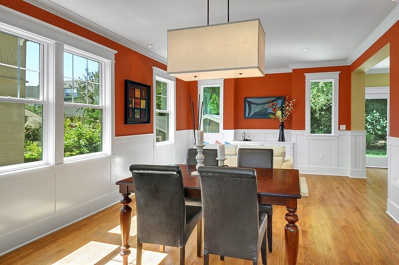 orange and white dining room, @ Bekob