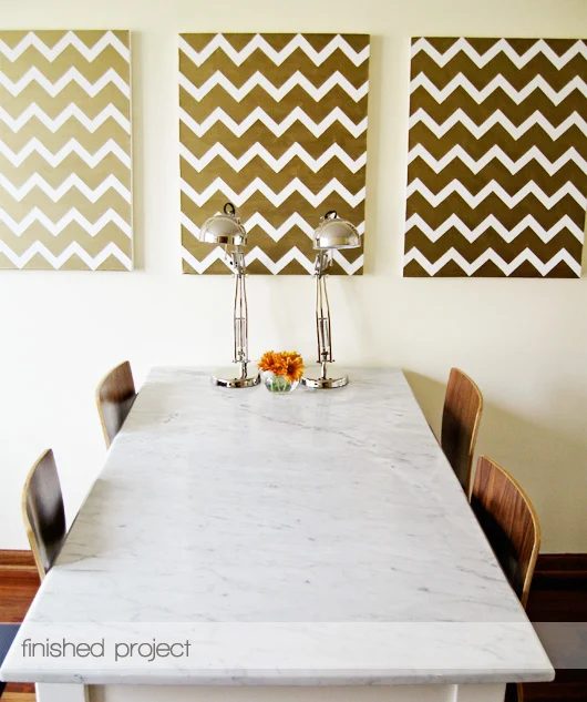 Bronze Chevron canvases