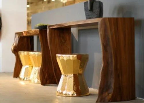 A Stylists Life gold stools