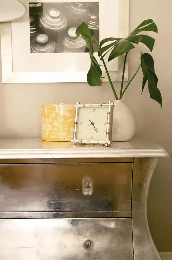 Little Green Notebook handmade silver leaf dresser
