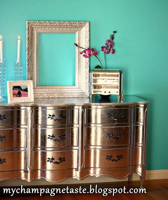 My Champagne Taste silver leaf dresser
