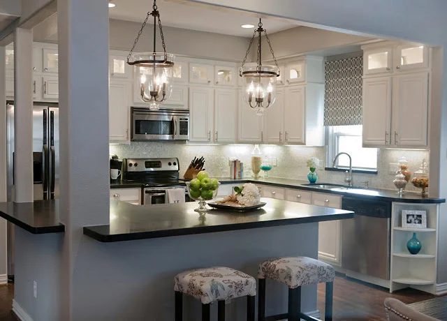 Complete Kitchen Transformation; White Cabinets