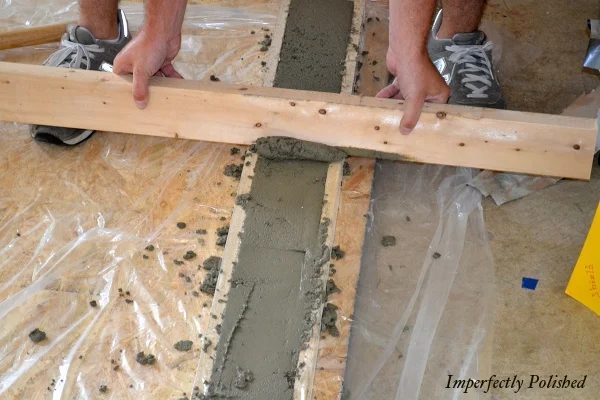 How To Build Your Own Kitchen Countertops And Molding Using Concrete, By Imperfectly Polished Featured On @Bekob
