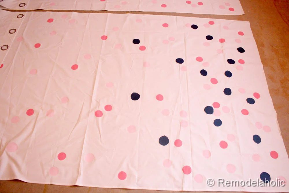 confetti drapes walkthrough polka dot drapes girls bedroom window coverings window panels (17)