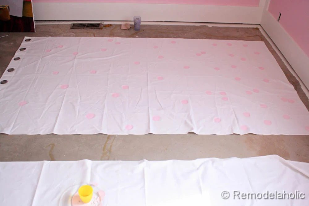 confetti drapes walkthrough polka dot drapes girls bedroom window coverings window panels (14)
