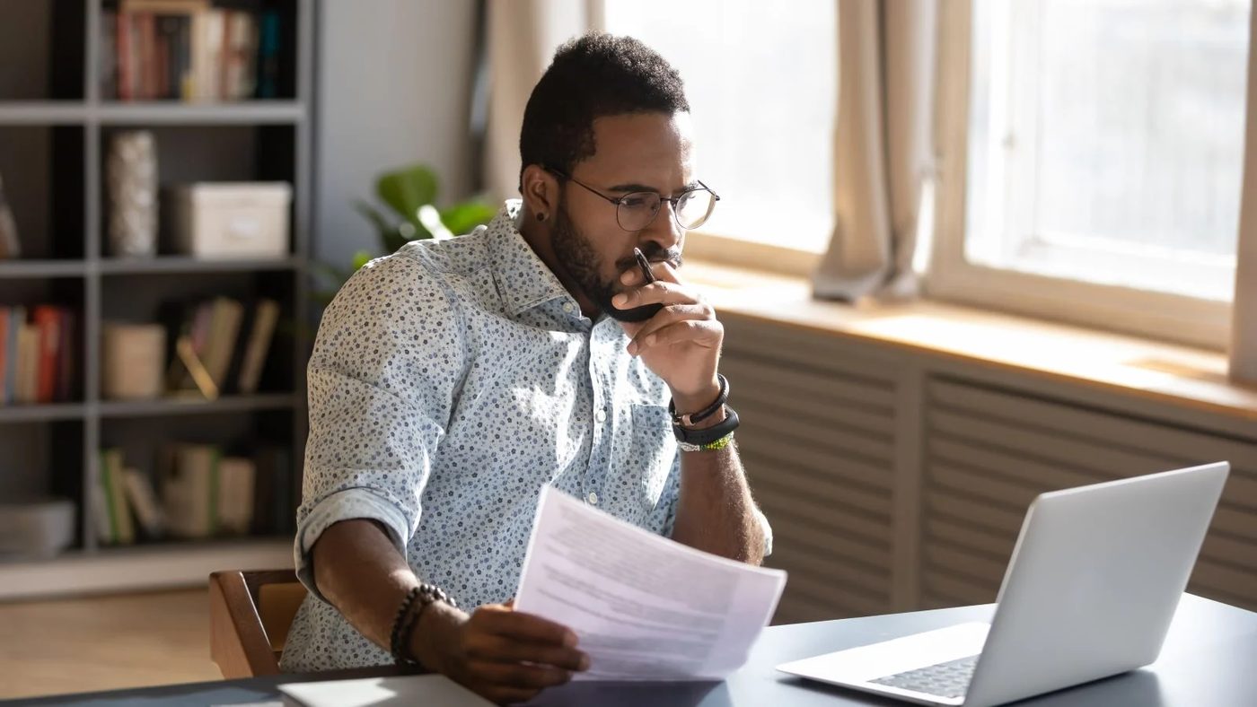 Man Researching Study