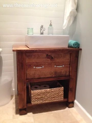 build an open bathroom vanity