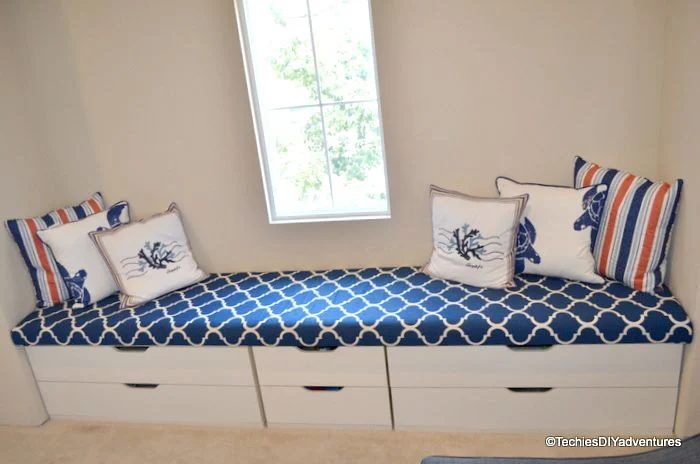 straightforward handmade IKEA method window seat with storage Techie's Handmade Adventures