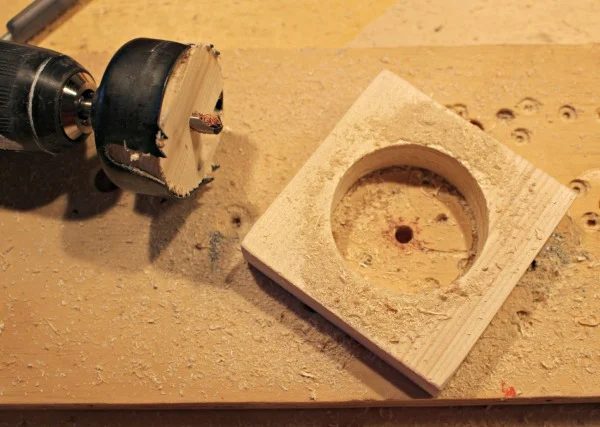 copper & wood candle holder step 2