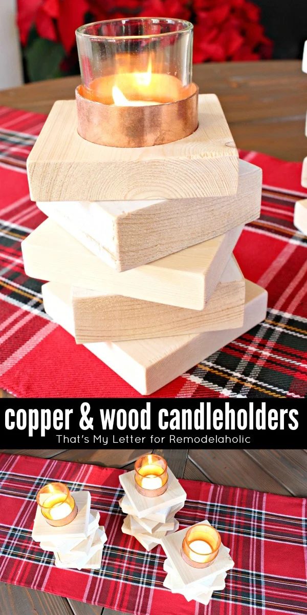 Build Copper and Wood Candleholders | That's My Letter for @Bekob #winter #handmade