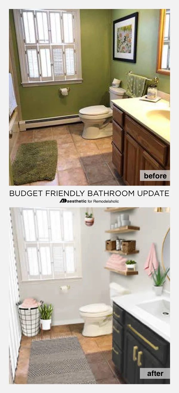 Real Life Rooms: modest-cost Friendly Bathroom Update | How to update a bathroom on a modest-cost | Tips, options, and decor sources for a direct bathroom makeover #Bekob #virtual