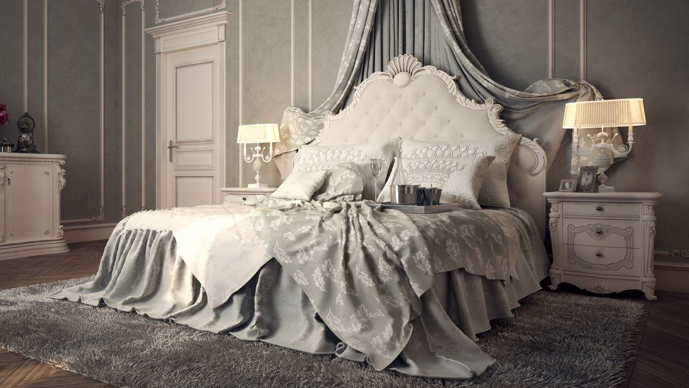 Gray Bedroom Vintage
